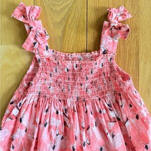 Tutto Piccolo Pink Flamingo Sleeveless Dress